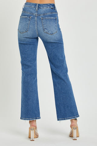 RISEN High Rise Straight Jeans Trendsi