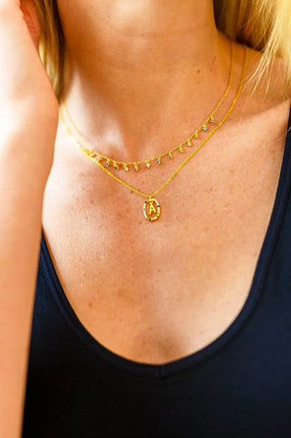 Mi Amor Gold Dipped Initial Necklace - Fashion Are Us, LLC