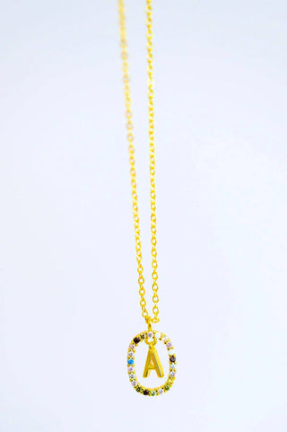 Mi Amor Gold Dipped Initial Necklace - Fashion Are Us, LLC