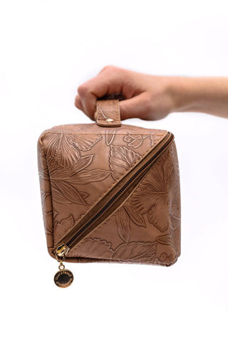 Life In Luxury Large Capacity Cosmetic Bag in Tan - Fashion Are Us, LLC