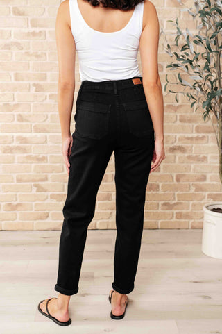 Carmen Double Cuff Joggers in Black - Fashion Are Us, LLC