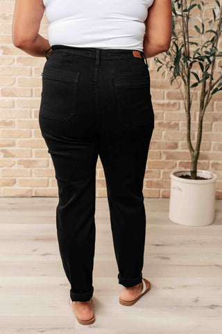 Carmen Double Cuff Joggers in Black - Fashion Are Us, LLC