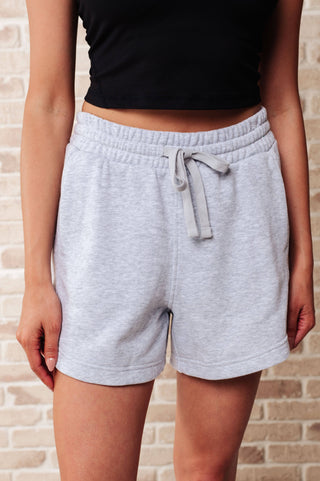 We're Only Getting Better Drawstring Shorts in Grey - Fashion Are Us, LLC