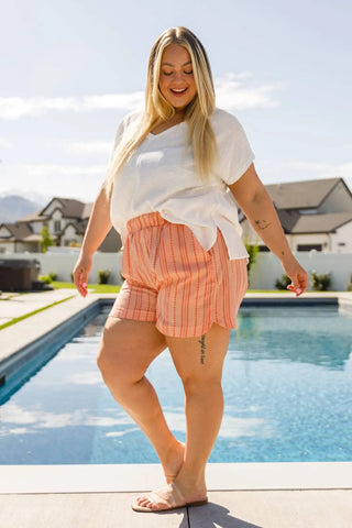 Go With It High Rise Striped Shorts - Fashion Are Us, LLC