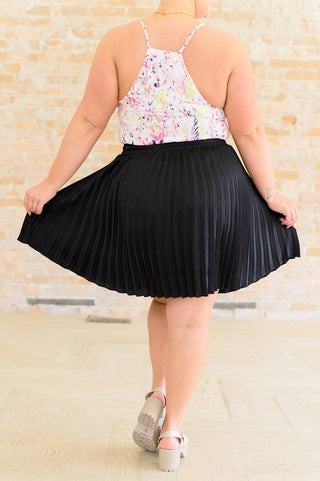 Just a Flirt Pleated Skirt in Black - Fashion Are Us, LLC