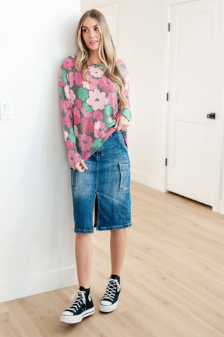 Always Be There Cargo Denim Skirt - Fashion Are Us, LLC