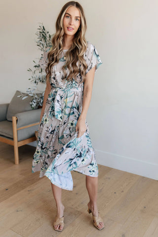 Into the Night Dolman Sleeve Floral Dress - Fashion Are Us, LLC