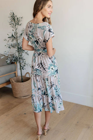 Into the Night Dolman Sleeve Floral Dress - Fashion Are Us, LLC