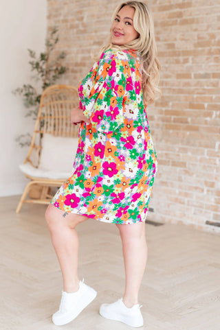 No Garden, No Problem Bubble Sleeve Dress - Fashion Are Us, LLC