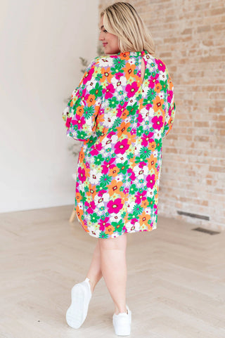 No Garden, No Problem Bubble Sleeve Dress - Fashion Are Us, LLC