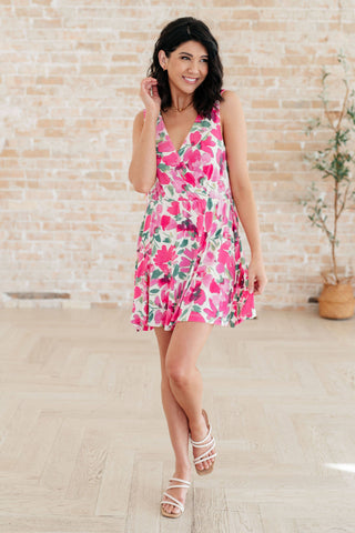 The Sun's Been Quite Kind V-Neck Dress in Pink - Fashion Are Us, LLC