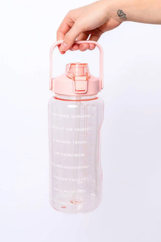 Elevated Water Tracking Bottle in Pink - Fashion Are Us, LLC