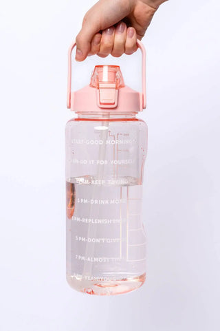 Elevated Water Tracking Bottle in Pink - Fashion Are Us, LLC