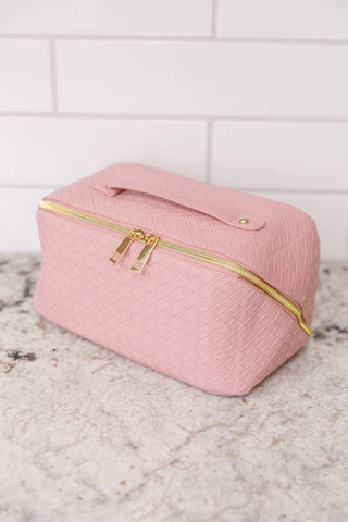 New Dawn Large Capacity Cosmetic Bag in Pink - Fashion Are Us, LLC