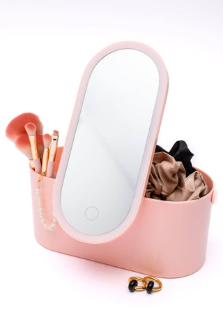 Portable Beauty Storage With LED Mirror - Fashion Are Us, LLC