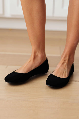 On Your Toes Ballet Flats in Black Ave Shops