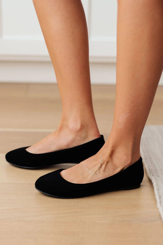 On Your Toes Ballet Flats in Black Ave Shops