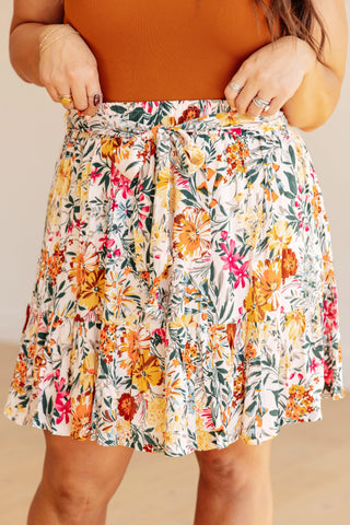 Spring Fields Floral Skirt - Fashion Are Us, LLC