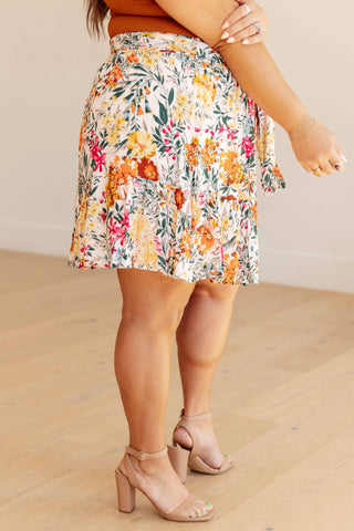 Spring Fields Floral Skirt - Fashion Are Us, LLC