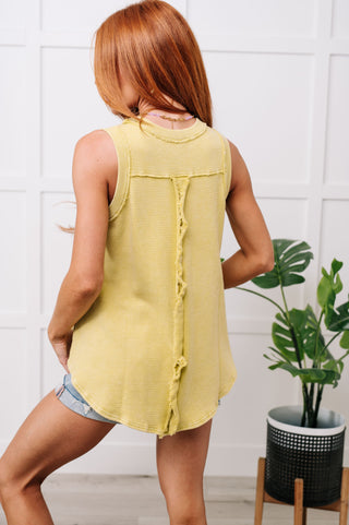 A Few of My Favorite Things Round Neck Tank in Lime - Fashion Are Us, LLC