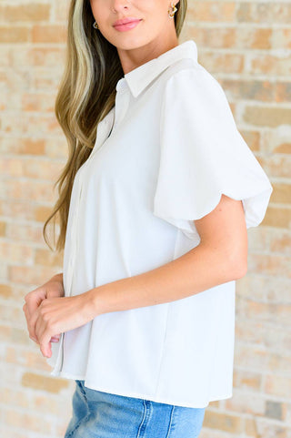 A Sixth Sense Balloon Sleeve Blouse - Fashion Are Us, LLC