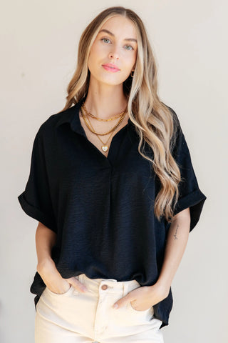 Because I Said So Dolman Sleeve Top in Black - Fashion Are Us, LLC