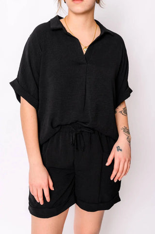 Because I Said So Dolman Sleeve Top in Black - Fashion Are Us, LLC