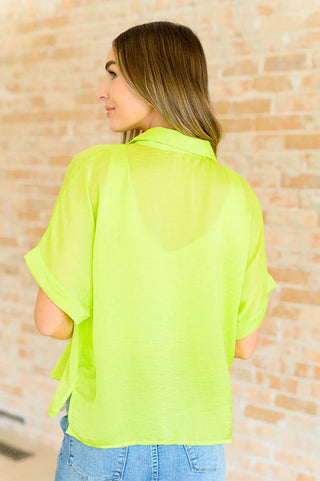 Bright Idea Button Down in Citrus - Fashion Are Us, LLC