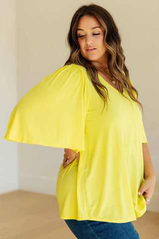 Cali Blouse in Neon Yellow - Fashion Are Us, LLC