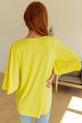 Cali Blouse in Neon Yellow - Fashion Are Us, LLC