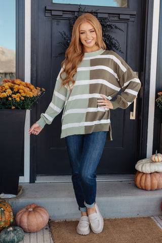 Can't Decide Color Block Striped Sweater - Fashion Are Us, LLC