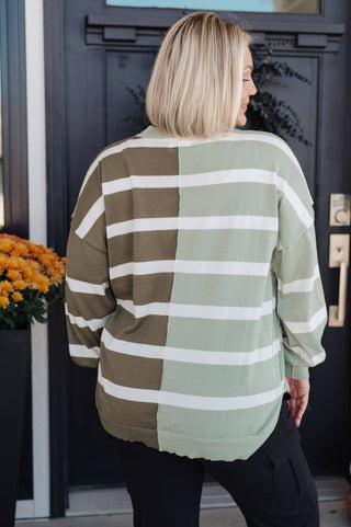 Can't Decide Color Block Striped Sweater - Fashion Are Us, LLC