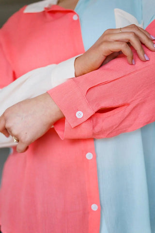 Capture The Day Two Toned Button Up - Fashion Are Us, LLC