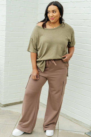 Let Me Live Relaxed Tee in Army - Fashion Are Us, LLC