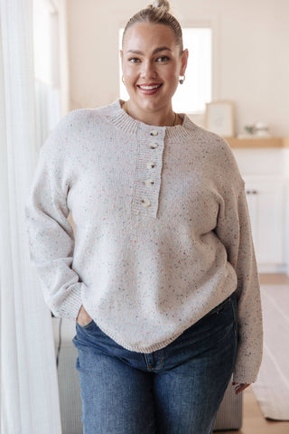 Never Give Up Henley Sweater - Fashion Are Us, LLC