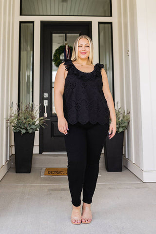 Parisian Stroll Lace Blouse in Black - Fashion Are Us, LLC