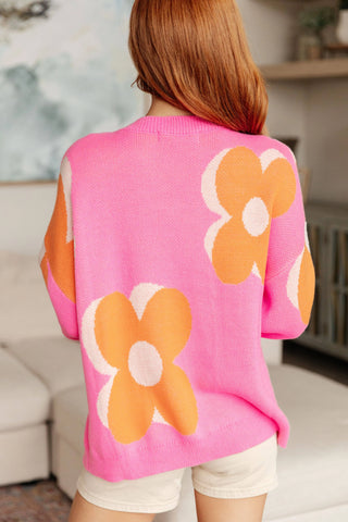 Quietly Bold Mod Floral Sweater - Fashion Are Us, LLC