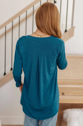 So Outstanding Top in Teal - Fashion Are Us, LLC