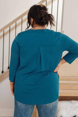 So Outstanding Top in Teal - Fashion Are Us, LLC