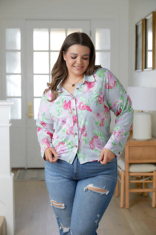 Thinking On It Open Back Floral Top - Fashion Are Us, LLC