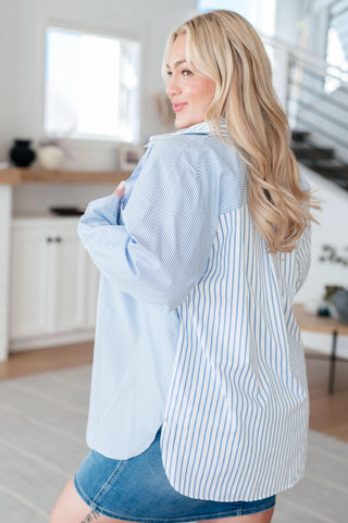 This or That Striped Button Down - Fashion Are Us, LLC