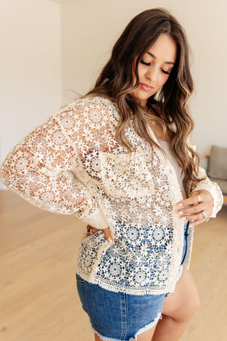 Vintage Lace Lace Button Up - Fashion Are Us, LLC