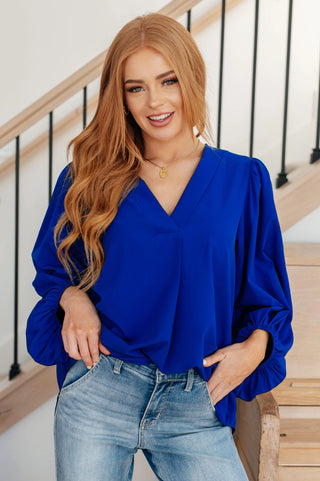 What Do You Say Balloon Sleeve Blouse - Fashion Are Us, LLC