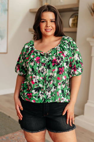 Wild and Bright Floral Top Ave Shops