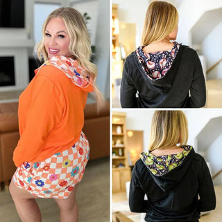 PREORDER: Audre Half Zip Hoodie in Three Prints - Fashion Are Us, LLC