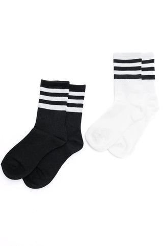 Who Let the Dogs Out Tube Socks in Black and White - Fashion Are Us, LLC