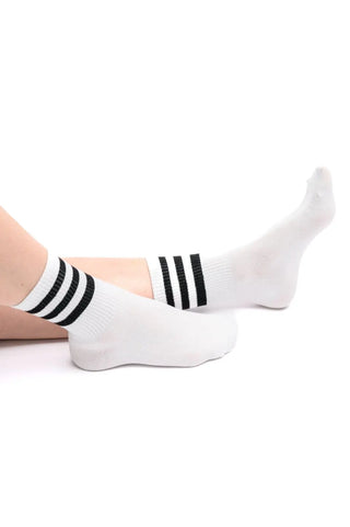 Who Let the Dogs Out Tube Socks in Black and White - Fashion Are Us, LLC