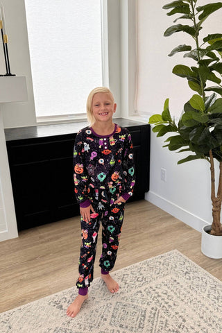 PREORDER: Matching Halloween Jogger Pajama Set in Four Prints - Fashion Are Us, LLC