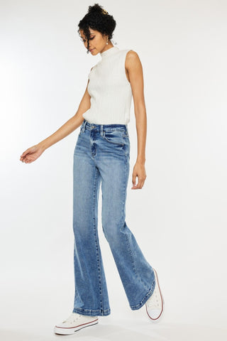 Kancan High Rise Wide Leg Jeans Trendsi