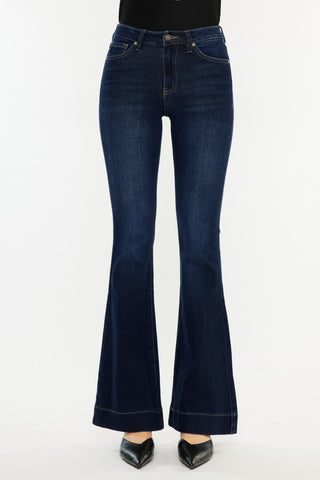 Kancan High Rise Slim Flare Jeans Trendsi